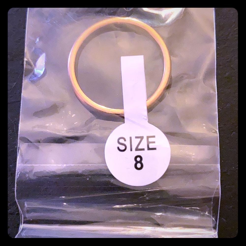14k rose gold plated Steel Ring